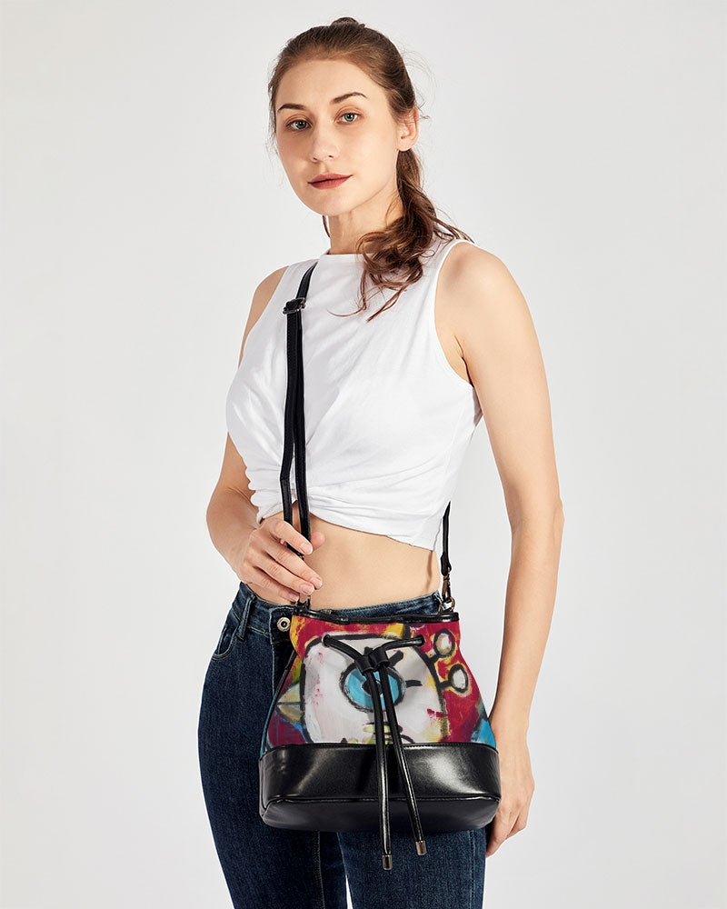 Cuba Linda Mini Drawstring Bucket Bag
