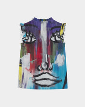 Load image into Gallery viewer, Rostro Azule- Joy Women's All-Over Print Ruffle Sleeve Top