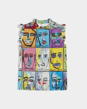 Load image into Gallery viewer, Rostros Emotivos Women's All-Over Print Ruffle Sleeve Top