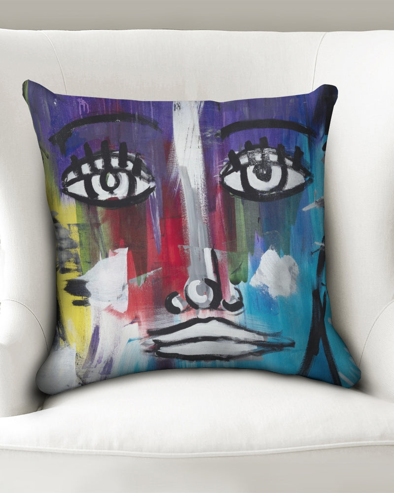 Rostro Azule- Joy Throw Pillow Case 18"x18"