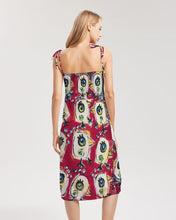 Load image into Gallery viewer, Los Pajaros Colorado Women's All-Over Print Tie Strap Split Dress