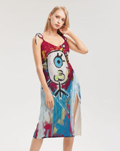 Load image into Gallery viewer, Cuba Linda  Women's All-Over Print Tie Strap Split Dress