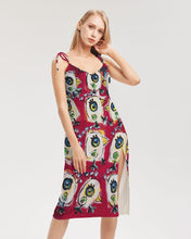 Load image into Gallery viewer, Los Pajaros Colorado Women's All-Over Print Tie Strap Split Dress