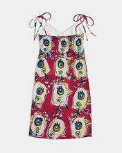Load image into Gallery viewer, Los Pajaros Colorado Women's All-Over Print Tie Strap Split Dress