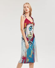 Load image into Gallery viewer, Cuba Linda  Women's All-Over Print Tie Strap Split Dress