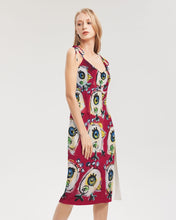 Load image into Gallery viewer, Los Pajaros Colorado Women's All-Over Print Tie Strap Split Dress