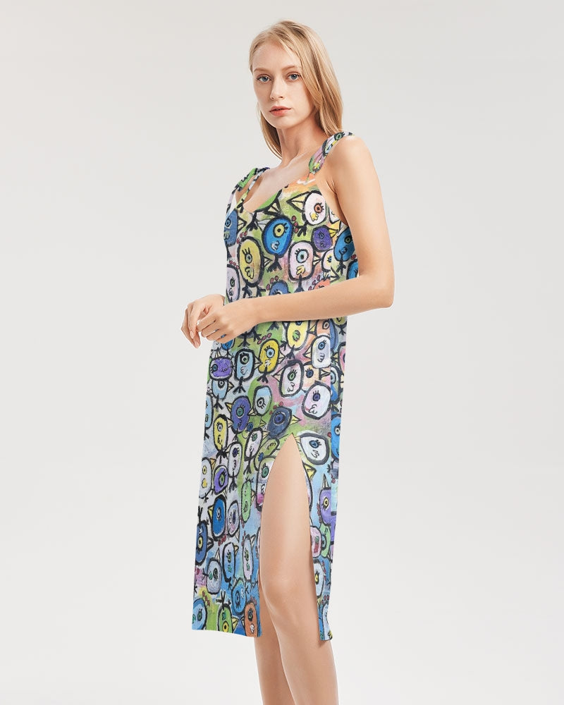 Opus Imperfectum Women's Tie Strap Split Dress