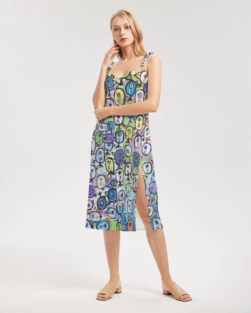 Opus Imperfectum Women's Tie Strap Split Dress