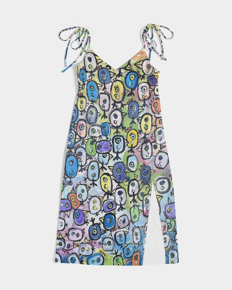 Opus Imperfectum Women's Tie Strap Split Dress