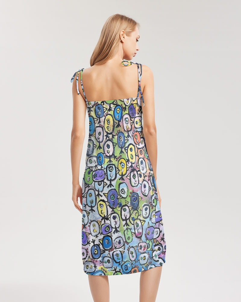 Opus Imperfectum Women's Tie Strap Split Dress